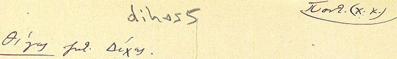Card with lemma type 'δίχως'