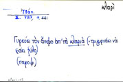 Card with lemma type 'κλαρί'